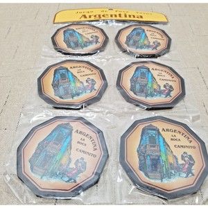 Argentina La Boca Caminito Buenos Aires Drink Beer Coasters Set of 6 Tango Jokas